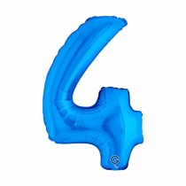 Palloncino in Foil 14" Numero 4 Blu "Blue" Numeri 14" Blu "Blue Royal"