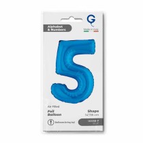 Palloncino in Foil 14" Numero 5 Blu "Blue" Numeri 14" Blu "Blue Royal"