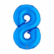 Palloncino in Foil 14" Numero 8 Blu "Blue" Numeri 14" Blu "Blue Royal"
