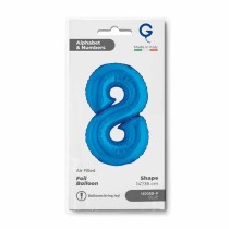 Palloncino in Foil 14" Numero 8 Blu "Blue" Numeri 14" Blu "Blue Royal"