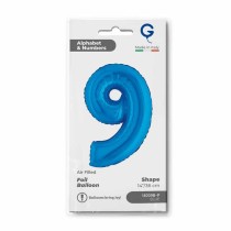 Palloncino in Foil 14" Numero 9 Blu "Blue" Numeri 14" Blu "Blue Royal"