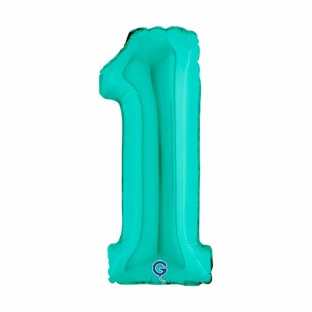 Palloncino in Foil 14" Numero 1 Tiffany Numeri 14" Tiffany