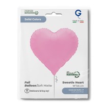 Palloncino in Foil 18" Sweetie Cuore Rosa Sakura "Soft Matte Sakura Pink" Cuori Regular 18"