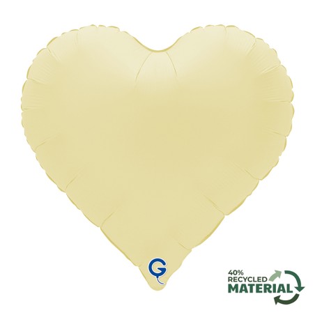 Palloncino in Foil 18" Sweetie Cuore Burro Satinato "Soft Matte French Butter" Cuori Regular 18"