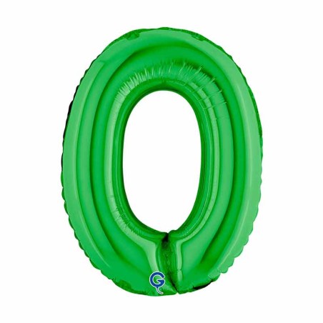 Palloncino in Foil 14" Numero 0 Verde "Green" Numeri 14" Verde "Green"