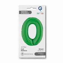 Palloncino in Foil 14" Numero 0 Verde "Green" Numeri 14" Verde "Green"