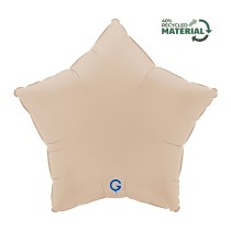 Palloncino in Foil 18" Stella Cappuccino Matto "Soft Matte Cappuccino" Stelle Regular 18"