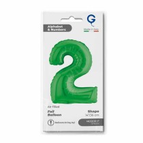 Palloncino in Foil 14" Numero 2 Verde "Green" Numeri 14" Verde "Green"
