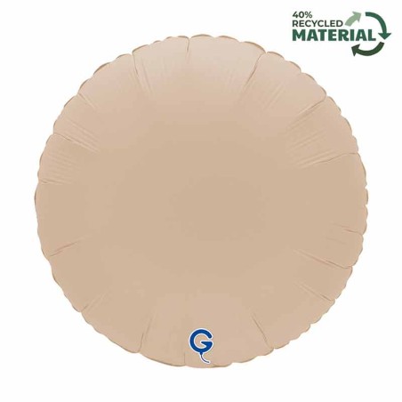 Palloncino in Foil 18" Tondo Cappuccino Matto "Soft Matte Cappuccino" Tondi Regular 18"