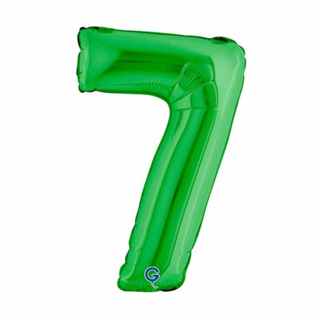 Palloncino in Foil 14" Numero 7 Verde "Green" Numeri 14" Verde "Green"