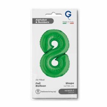 Palloncino in Foil 14" Numero 8 Verde "Green" Numeri 14" Verde "Green"