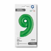 Palloncino in Foil 14" Numero 9 Verde "Green" Numeri 14" Verde "Green"