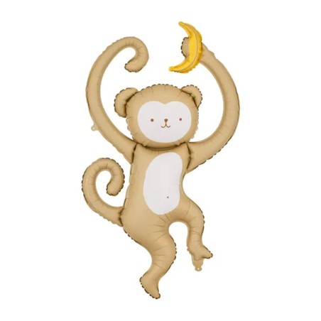 Palloncino in Foil 39" Super Shape Scimmia con Banana Giungla Party
