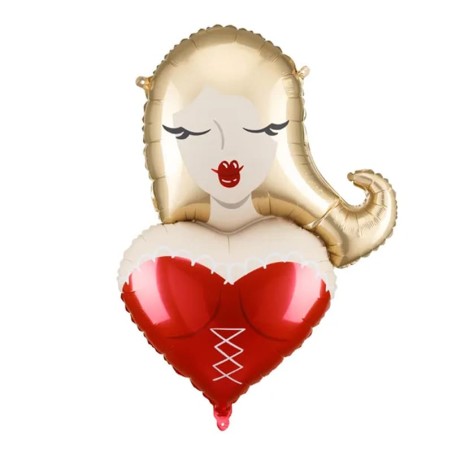 Palloncino in Foil 37" Super Shape Donna Sexy con capelli Biondi Addio al Nubilato