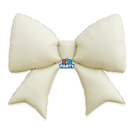 Palloncino in Foil 39" Super Shape Fiocco Gigante Avorio Satinato