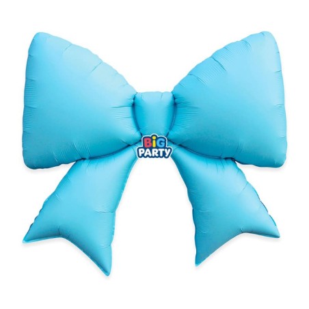 Palloncino in Foil 39" Super Shape Fiocco Gigante Celeste Satinato