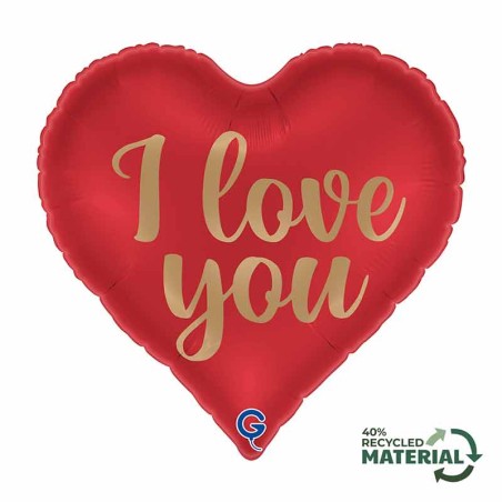 Palloncino in Foil 18" Sweetie Cuore Rosso "I Love You" Amore, Matrimonio o Anniversario Grabo