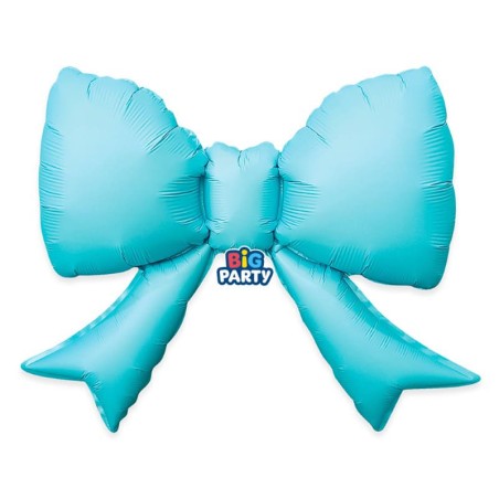 Palloncino in Foil 22" Super Shape Fiocco Celeste Satinato "Sky Blue Bow"