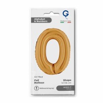Palloncino in Foil 14" Numero 0 Oro "Gold" Numeri 14" Oro "Gold"