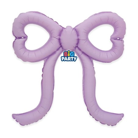 Palloncino in Foil 21" Junior Shape Fiocco Slim Lilla Satinato "Lilac Bow"