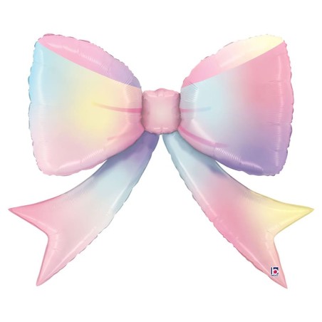 Palloncino in Foil 44" Super Shape Fiocco Rosa e Multicolor Generici Grabo