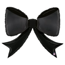 Palloncino in Foil 44" Super Shape Fiocco Nero "Black Bow" Generici Grabo