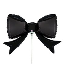 Palloncino in Foil 14" Mini Shape Fiocco Nero "Black Bow" Generici Grabo