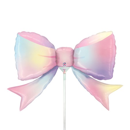 Palloncino in Foil 14" Mini Shape Fiocco Rosa e Multicolor Generici Grabo