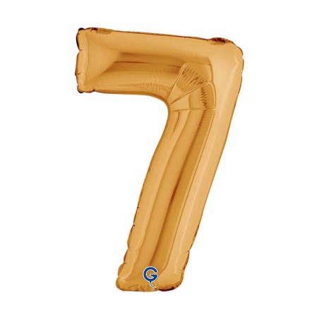 Palloncino in Foil 14" Numero 7 Oro "Gold" Numeri 14" Oro "Gold"