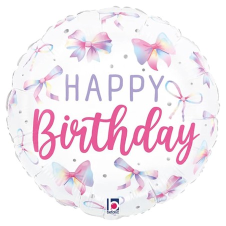 Palloncino in Foil 18" Happy Birthday Fiocchi Rosa Multicolor Happy Birthday Grabo