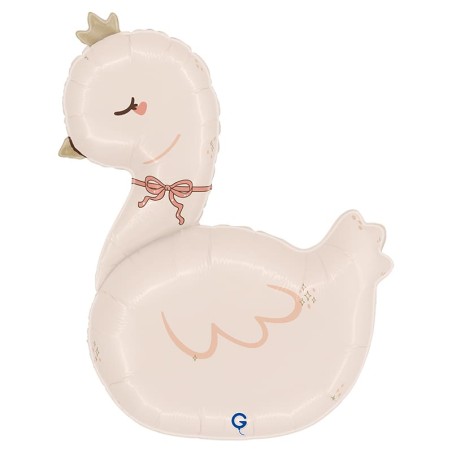 Palloncino in Foil 30" Super Shape Cigno Rosa "Boho Swan" Animali Grabo