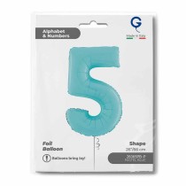 Palloncino in Foil 26" Numero 5 Celeste "Light Blue" Numeri 26" Celeste "Pastel Blue"