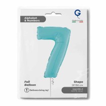 Palloncino in Foil 26" Numero 7 Celeste "Light Blue" Numeri 26" Celeste "Pastel Blue"