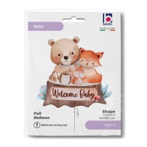 Palloncino in Foil 34" Super Shape Nascita Bosco "Woodland Welcome Baby" Nascita e Battesimo Grabo
