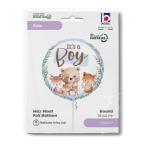 Palloncino in Foil 18" Nascita Bosco Celeste "Woodland It's A Boy" Nascita e Battesimo Grabo