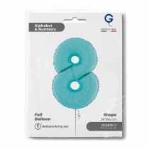 Palloncino in Foil 26" Numero 8 Celeste "Light Blue" Numeri 26" Celeste "Pastel Blue"