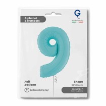 Palloncino in Foil 26" Numero 9 Celeste "Light Blue" Numeri 26" Celeste "Pastel Blue"