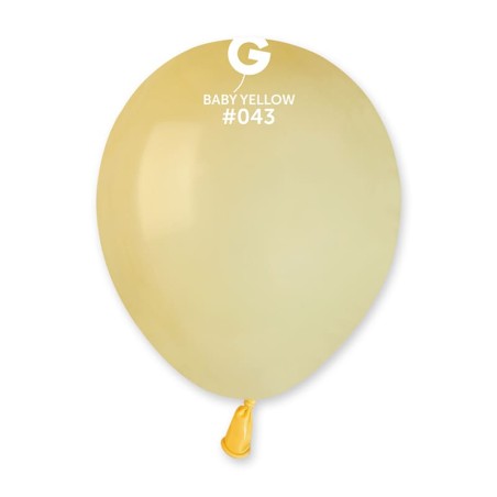 Palloncino in Lattice 5" A50 Giallo Baby "Baby Yellow 043" 100pz Gemar Standard 5" A50