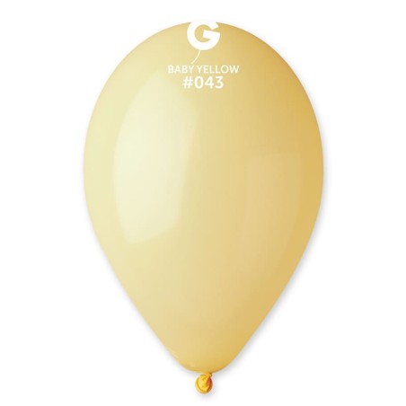 Palloncino in Lattice 12" G110 Giallo Baby "Baby Yellow 043" 100pz Gemar Standard 12" G110