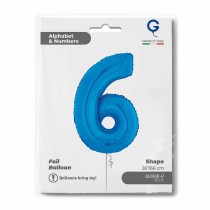 Palloncino in Foil 26" Numero 6 Blu "Blue" Numeri 26" Blu "Blue Royal"