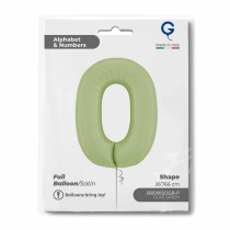 Palloncino in Foil 26" Numero 0 Verde Oliva "Satin Olive" Numeri 26" Verde Oliva "Satin Olive Green"