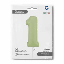 Palloncino in Foil 26" Numero 1 Verde Oliva "Satin Olive" Numeri 26" Verde Oliva "Satin Olive Green"