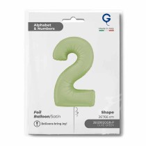 Palloncino in Foil 26" Numero 2 Verde Oliva "Satin Olive" Numeri 26" Verde Oliva "Satin Olive Green"