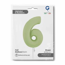 Palloncino in Foil 26" Numero 6 Verde Oliva "Satin Olive" Numeri 26" Verde Oliva "Satin Olive Green"