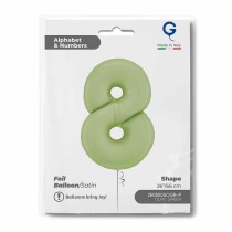 Palloncino in Foil 26" Numero 8 Verde Oliva "Satin Olive" Numeri 26" Verde Oliva "Satin Olive Green"