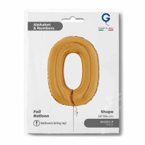 Palloncino in Foil 26" Numero 0 Oro "Gold" Numeri 26" Oro "Gold"