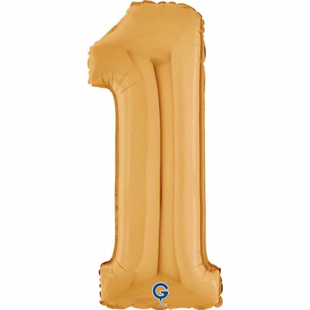 Palloncino in Foil 26" Numero 1 Oro "Gold" Numeri 26" Oro "Gold"