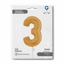 Palloncino in Foil 26" Numero 3 Oro "Gold" Numeri 26" Oro "Gold"