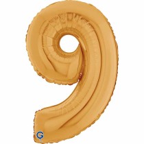 Palloncino in Foil 26" Numero 9 Oro "Gold" Numeri 26" Oro "Gold"