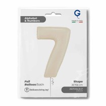 Palloncino in Foil 26" Numero 7 Crema Satinato "Satin Cream" Numeri 26" Crema "Satin Cream"